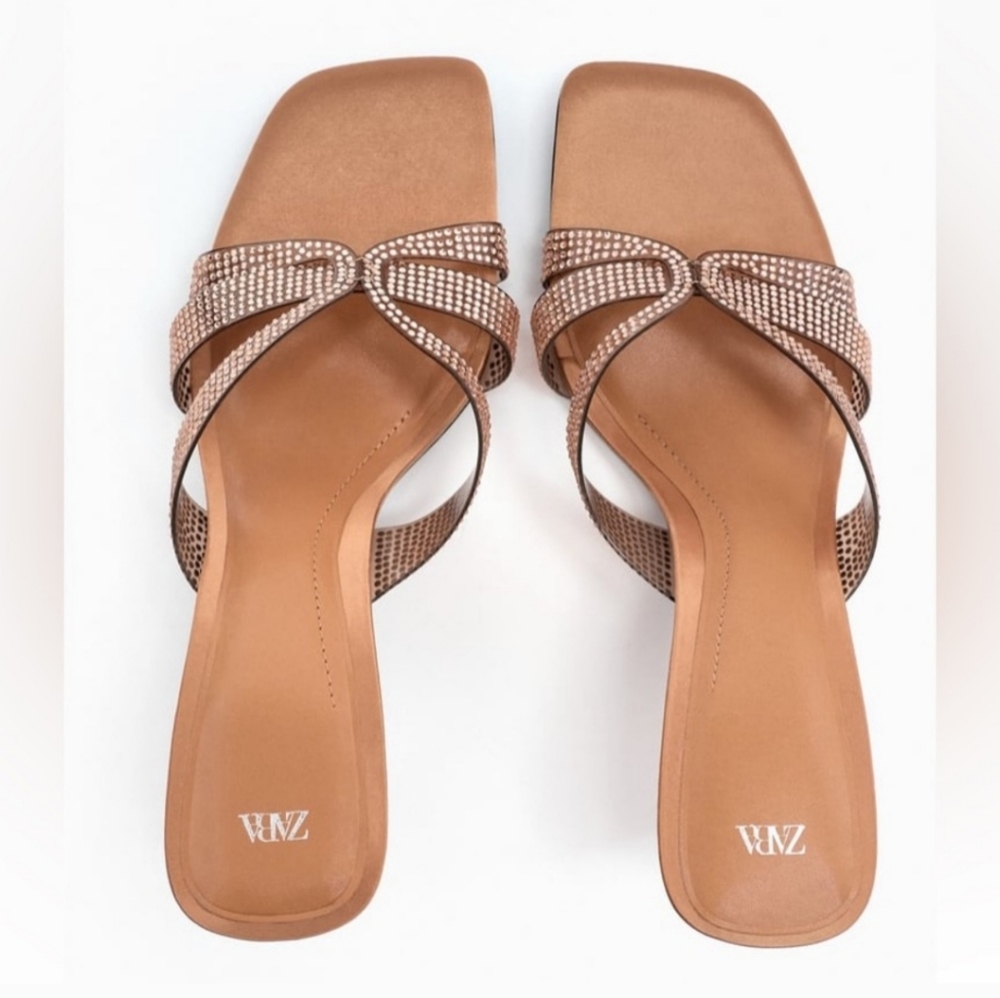 Zara sparkly heeled sandals